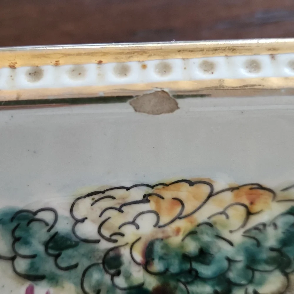 1970S HANDCRAFTED CAPODIMONTE CERAMIC ASHTRAY .